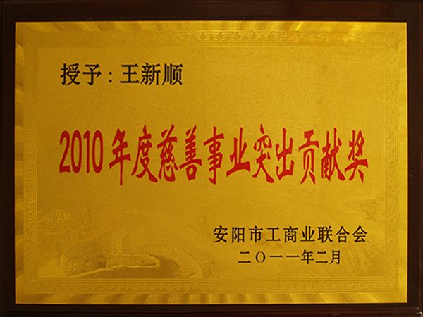 2010年度慈悲事业凸起贡献奖
