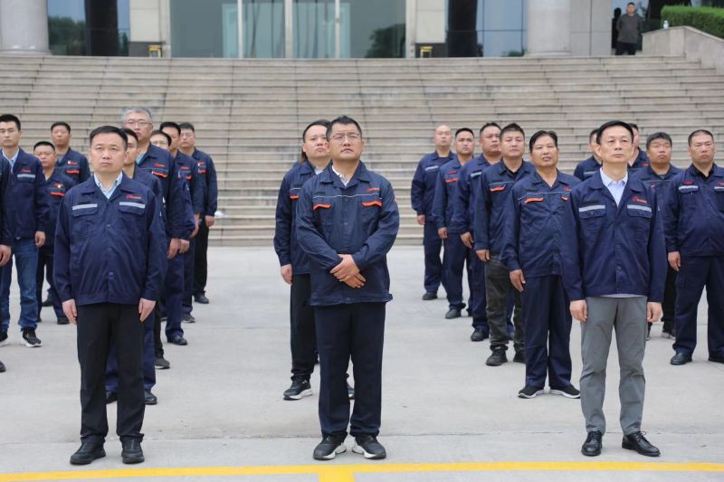 隆沉进行留想建党103周年升旗典礼